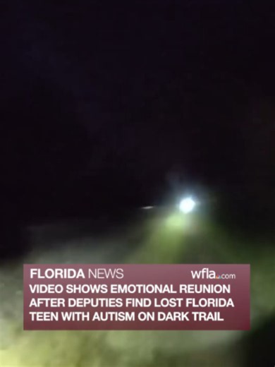 EMOTIONAL REUNION: Body camera video shows the moment deputies found a 14-year-old with autism after she got lost riding her bicycle on a dark trail. Read more in the link attached to this video. #news #palmcoast #florida #rescue #wholesome