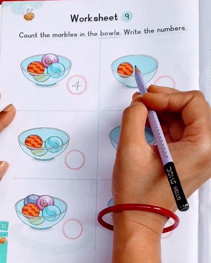 Easy counting worksheet for kids
