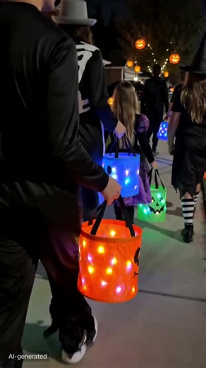 Make trick‑or‑treat way more magical for your kids🎃These LED Halloween candy buckets glow in the dark. 3 or 4‑pack reusable non‑woven pumpkin totes, size 13.39x8.66 Inch. Multi‑purpose for candy collection, garden lawn decoration, Halloween and Christmas party favor supplies✨ #HalloweenCandyBucket #TrickOrTreatBags #HalloweenLEDDecor #PumpkinCandyBag #HalloweenPartySupplies #ReusableHalloweenTote #Halloween2026 #HalloweenPartyFavors #GardenHalloweenDecor #HalloweenForKids #LEDHalloween #NonWove