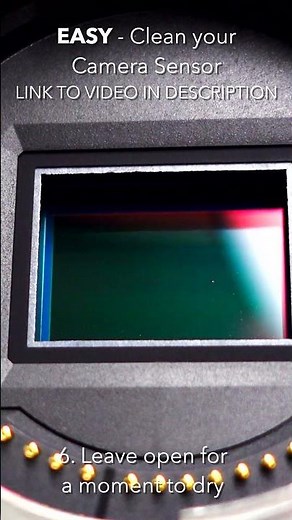 Cleaning your camera sensor is simple - let it dry first