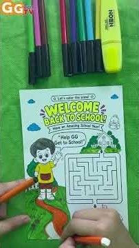 Back to School Coloring Fun #shorts #coloringsheets
