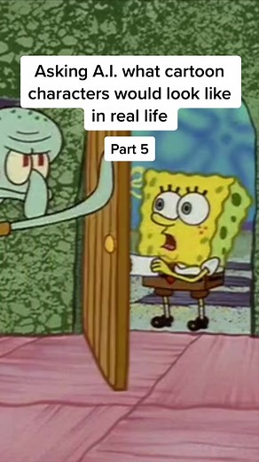 A.I. makes cartoon characters real #spongebob #cartoon #aiart #cartooncharacter #art #midjourney