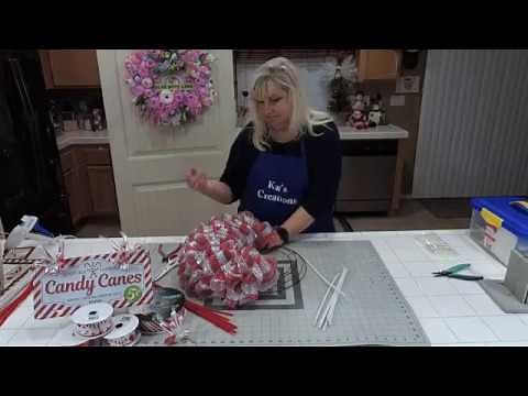 How to Make a Candy Cane Bubble Wreath Tutorial