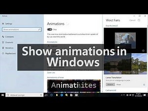 How to Turn On Windows Animation Effects on a PC