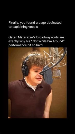 Explaining Vocals on Instagram: "🎶 When Gaten Matarazzo stepped into the role of Tobias Ragg for the 2023 Broadway revival of Sweeney Todd, his performance of Not While I’m Around quickly became the emotional core of the production. The song is notoriously difficult, demanding a fragile balance between childlike innocence and an almost desperate sense of protection, and Gaten delivered both with striking control. What impressed longtime musical theater fans and Stephen Sondheim purists was that