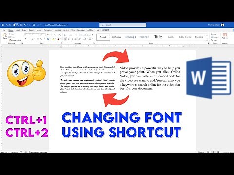 Changing Font using Keyboard Shortcut in Microsoft Word