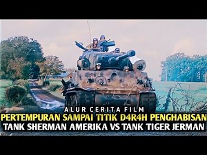 MENEGANGKAN‼️PERTEMPURAN SAMPAI TITIK DARAH PENGHABISAN TANK SHERMAN AMERIKA VS TANK TIGER JERMAN