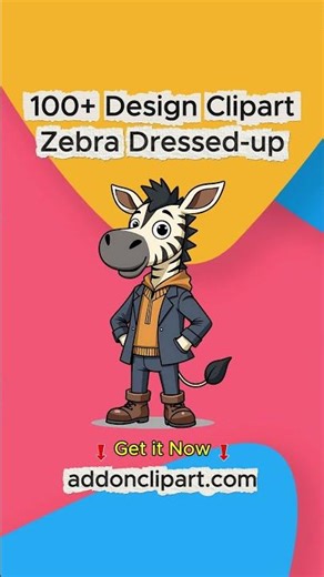 Stylish Zebra Clipart for Stickers & Designs 🦓 | Instant Download