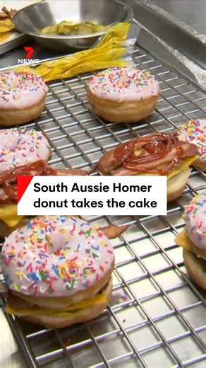 A droolworthy Adelaide donut with a twist has taken out the top prize in its category at the national baking awards. The Homer Donut named after the Simpsons character is part burger and part donut. Would you give it a go? #Donut #Simpsons #HomerSimpson #7NEWS | 7NEWS Adelaide