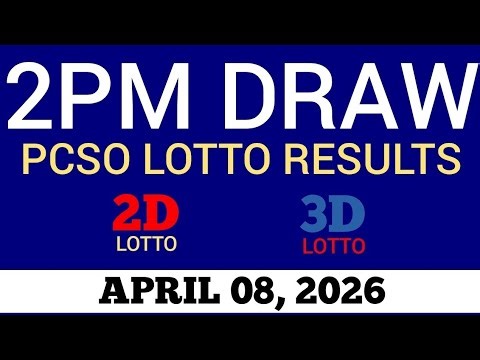 Lotto Result Today 2pm Draw April 8, 2026 Swertres Ez2 PCSO Live Result