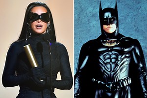 Kim fans think she looks like Batman with big glasses at awards show