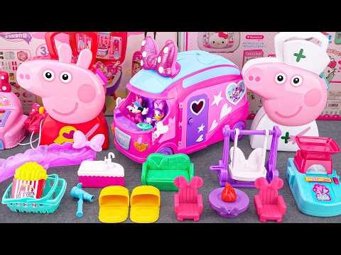 Satisfying with Unboxing Video | Minnie Mouse Playset ASMR | Review Peppa Kitchen Set Toy