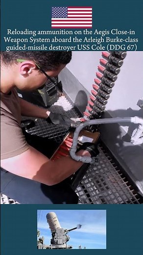 Reloading ammunition on the Aegis Close Range Weapon System