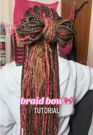 Cute Braids with Bows Tutorial for Valentine's Day