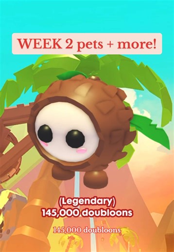 week 2 is coming this Friday with 3 new pets, a new minigame, treasure hunt, and MORE! are you team coconut or team shrimp? 🥥🦐 I AM LOVING THIS UPDATE! And it's only week 2!!! FOLLOW FOR MORE! #adoptme #adoptmepets #cocopinksky #roblox