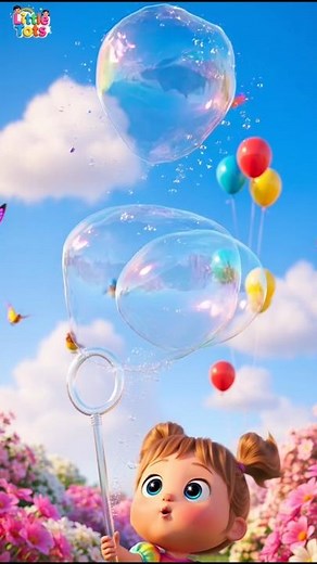 🫧 Bubble Bubble Pop Pop Pop! | Fun Bubble Song for Kids 🌈 | Nursery Rhymes #shorts