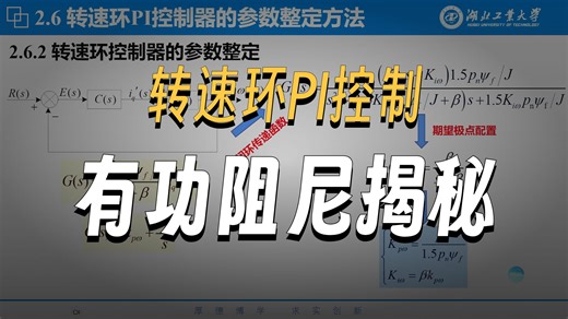 第7讲-交流电机控制中转速环PI控制器的参数整定方法