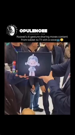 opulencee on Instagram: "Using cameras, AI vision models, and device level coordination, Huawei’s AI Gesture Sharing allows a user to physically “grab” content on a tablet and send it to a TV or larger display with a hand motion. The system detects gestures, interprets user intent, and transfers the selected file in real time without requiring pairing, cables, or manual sharing steps. Behind the scenes, Huawei’s multi device ecosystem synchronizes hardware, software, and AI processing across con