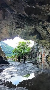 54K views · 463 reactions | Rydal Cave is a massive, man-made cavern on the slopes of Loughrigg Fell, formed by 19th-century slate quarrying and featuring a shallow lake filled with stepping stones that lead deep into its dramatic, jagged interior. #travel #lakedistrict | UK Hidden Gems | Facebook