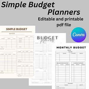 Monthly Budget Planner Printable – Monthly & Weekly Finance Tracker – Editable PDF - Etsy