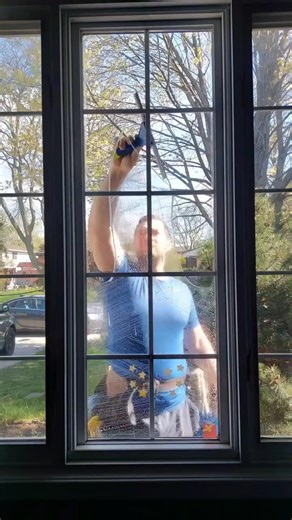 Fresh spring window cleaning
