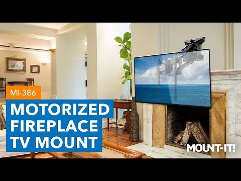 Motorized Fireplace TV Wall Mount | MI-386 (Features)