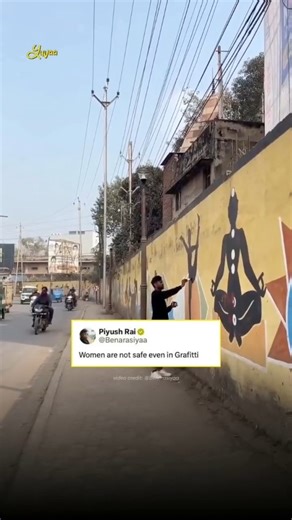 Yuvaa on Instagram: "@aashihoops from Gwalior had called out the vandalism of murals featuring women in the city's Smart City area. The artwork, created to celebrate women and beautify public spaces, was deliberately defaced with obscene markings. Her video has sparked outrage online, with residents and netizens demanding accountability, better security, and respect for public art and women's dignity. After murals honouring women in Gwalior were vandalised, a local man restored the artwork follo