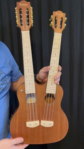 Daniel Hulbert | Kmise Double Neck Ukulele. #ukulele #doubleneck #doubleneckukulele #kmiseukulele | Instagram