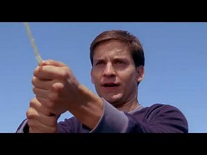 Spider-Man 1 (2002) | Peter Swings From A Building Using His Webs Scene