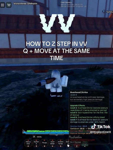 How to Z Step in VV: Q Move at the Same Time