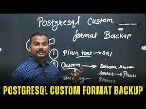 PostgreSQL Custom Format Backup Explained by Ankush Sir | How to Take a Custom Backup?