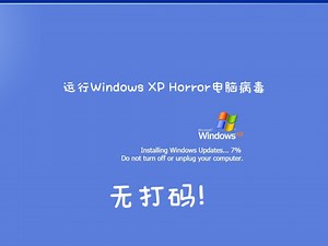 运行Windows XP Horror 电脑病毒并修复(无打码，修复在p2）