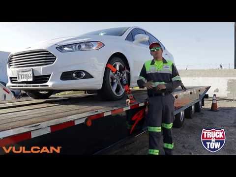 VULCAN Car Tie Down with Chain Anchors - Lasso Style