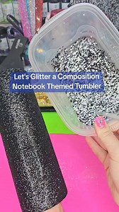 11 reactions | Let's glitter a composition notebook themed teacher tumbler. ✨️殺 #glitter #teacher #tumbler #teachergift #teacherappreciation #compositionnotebook #crafting #tutorial #handmade #diy | Maegen's Glitz and Glam | Facebook
