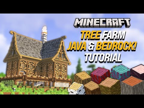 Minecraft Tree Farm Factory Tutorial [Aesthetic] [Java/Bedrock] [1440p HD]