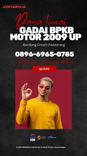 Gadai BPKB motor 1 hari cair lok bandung Cimahi Padalarang, Hub 0896-6965-0785 Kemudahan: - Tanpa BI Checking - Tanpa Survey - Pajak off bisa cair - kontrakan bisa di proses - KTP / plat luar Bandung bisa - bisa TTD tanpa pasangan - bisa lunas percepat Proses cepat hari ini pengajuan hari ini bisa pencairan Hub kami sekarang untuk informasi lebih lanjut #gadaibpkbmotorbandung
