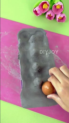 DIY Air-Dry Clay Egg Tray #easycrafts #eastercrafts
