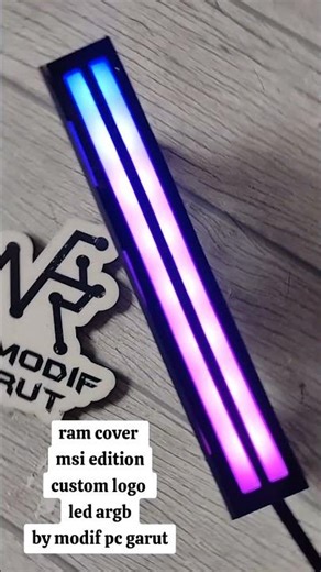 ram cover msi edition custom logo led argb by modif pc garut