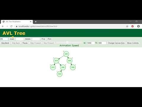 AVL tree visualization