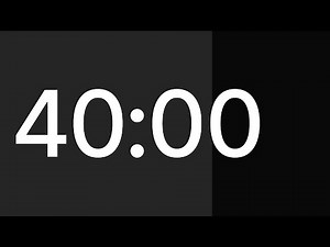 ⏱ 40 Minute Timer with Alarm | Temporizador 40 minutos | Cronômetro 40 minutos | 40분 타이머 | ４０分タイマー