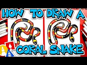 How To Draw A Coral Snake - Videos For Kids