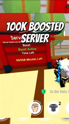 100K BOOSTED SERVER in #animefightingsimulatorendless