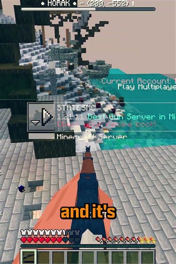 Minecraft Gun Server NO MODS #shorts #minecraft