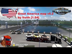 American Truck Simulator (1.54) Great America map v5.2 by Voith [1.54] New Version + DLC's & Mods