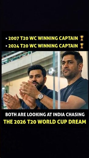 MS Dhoni 2007 & Rohit Sharma 2024 🏆 India’s T20 World Cup Legacy Eyes 2026 Dream#animation