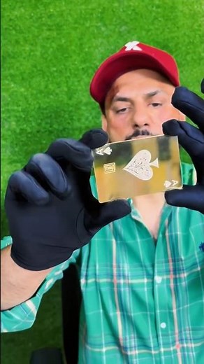 Ace of Spades Card, a custom metal card with a striking ace of spade design