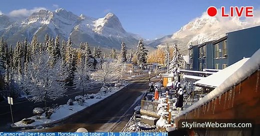 【LIVE】 Live Cam Center of Canmore - Canada | SkylineWebcams