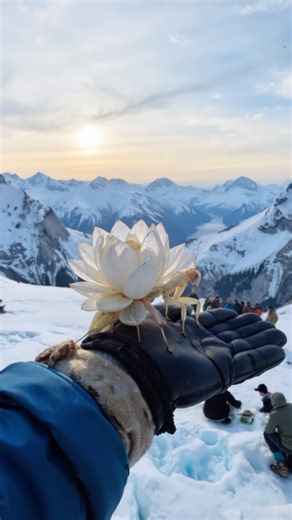Oleg Pars | Kinetic Fields on Instagram: "When a monk mentioned the lotus mantis—a rare insect disguised as a flower living high in the mountains—I knew I had to see it for myself. After an exhausting climb through freezing conditions, the creature appeared just at sunrise, calmly perching on my hand. Standing there, cold but completely amazed, I realized the best adventures start with a story you can’t quite believe. . Flux Kling Aftereffects Elevenlabs . More at @oleg.pars . #lotus #flower #ma