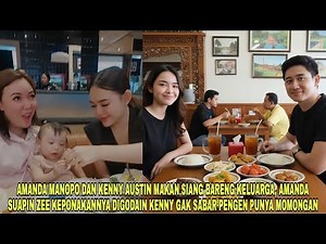 Full Sweet Amanda Manopo & Kenny Austin Makan Siang Bareng, Kenny Godain Istri yang Lagi Suapin Zee