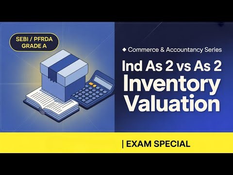 IND AS 2 vs AS 2 – Valuation of Inventories | SEBI PFRDA Grade A | Commerce & Accountancy Series|